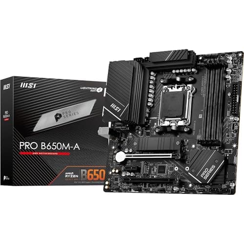 MSI PRO B650M-A Mainboard, Micro-ATX - Unterstützt AMD Ryzen 9000/8000 / 7000 Series Prozessoren, AM5 - DDR5 Memory Boost 6000+MHz/OC, 2 x PCIe 4.0 x16, 2 x M.2 Gen4, 2.5G LAN Bild 2