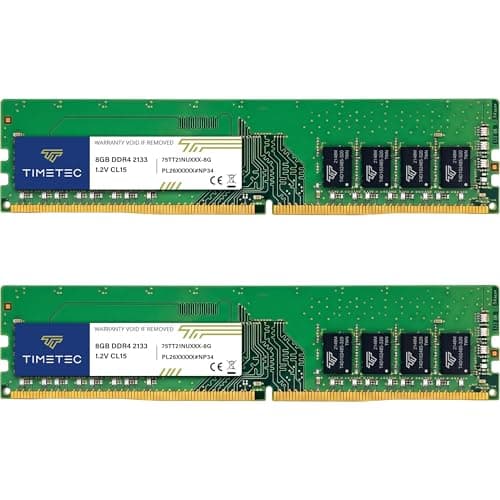 Timetec 16GB KIT (2x8GB) DDR4 2133MHz (PC4-2133P) PC4-17000 UDIMM Desktop-RAM – Non-ECC Unbuffered, 288-Pin, 1.2V, CL15 DIMM-Speichermodul Single Rank 16GB Kit (2x8GB) Bild 6