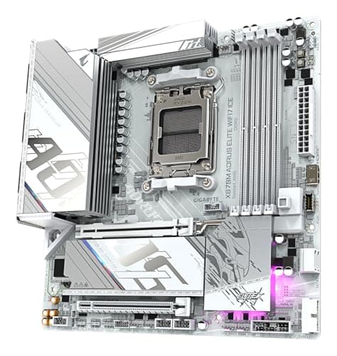 GIGABYTE X870M AORUS Elite WIFI7 Ice Mainboard – Unterstützt AMD Ryzen 9000 CPUs, digitales 14+2+2-Phasen-VRM, bis zu 8200 Hz DDR5 (O.C), 1× PCIe 5.0 + 1× PCIe 4.0, Wi-Fi 7, 2.5-GbE-LAN, USB 4 Bild 6