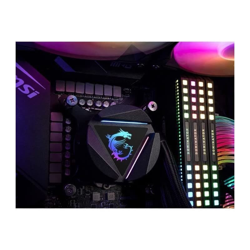 MSI MAG CORELIQUID 240R V2 AIO CPU Wasserkühlung, drehbarer ARGB-Blockkopf, integrierte Kühlerpumpe, Split-Flow-Wasserkühlung, verdampfungssichere Schläuche, einfache Montage, AMD & Intel kompatibel Bild 3