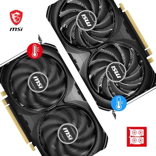 MSI GeForce RTX 4060 Ti Ventus 2X Black 8G OC Grafikkarte -NVIDIA RTX 4060 Ti, 8 GB GDDR6 Speicher, 18Gbps, PCIe 4.0, DLSS3 Bild 6