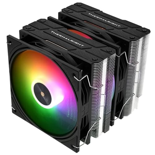 Thermalright Peerless Assassin 120 ARGB Schwarz V3 CPU Luftkühler,6 Heatpipes CPU-Kühler, Dual CPU-Lüfter,Schwarze obere Abdeckung,für AM4/AM5,Intel lga1851/1700/115X/1200, PC-Kühlkörper Kühler PA120 ARGB Black V3 Bild 2