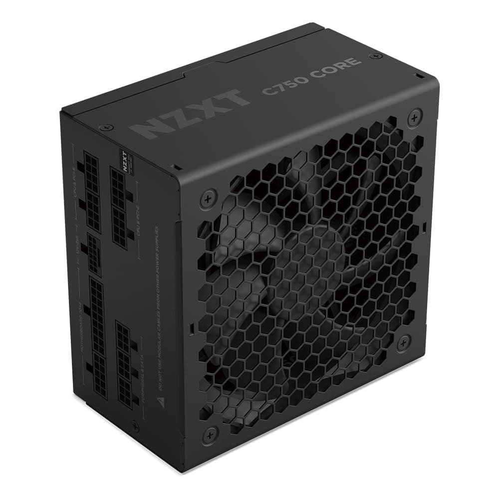 NZXT C750 Gold Core – 750W ATX 3.1 Netzteil – 80 Plus Gold – Cybenetics Platinum – Vollmodular – PCIe 5.1 300W 12V-2x6 – Zero-RPM-Lüfter – 105°C-Kondensatoren – Schwarz Bild 2