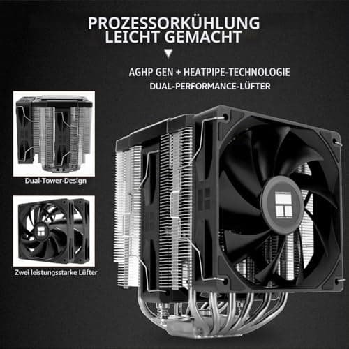 TR Peerless Assassin 120 Digital Black – CPU-Kühler für Computer mit 6 Wärmerohren, für AM4/AM5, Intel LGA1700/1851/1150/1151/1200 Bild 8
