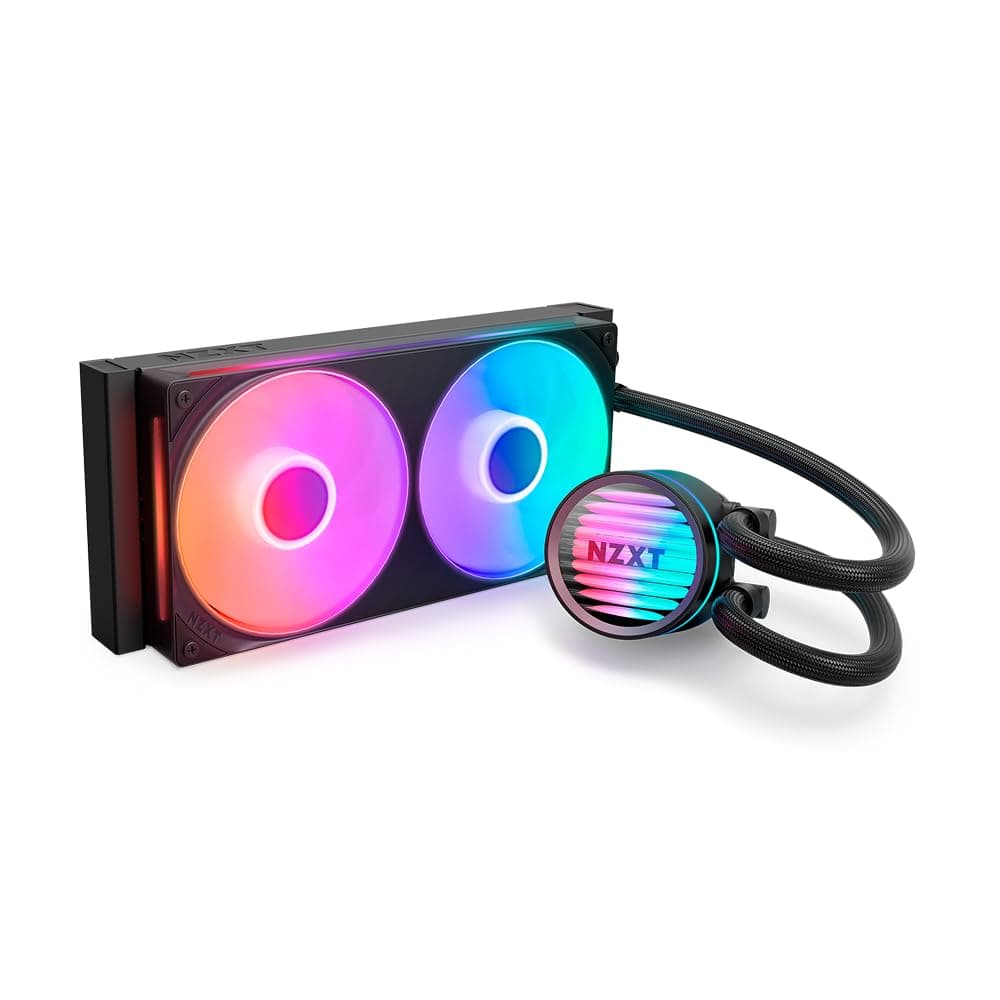 NZXT Kraken Core 240 RGB – AIO CPU-Flüssigkeitskühler – Anpassbares LCD-Display – Hochleistungs-Lüfter – Kompatibel mit Intel® & AMD® Sockel – Core 240 RGB – Schwarz Bild 2
