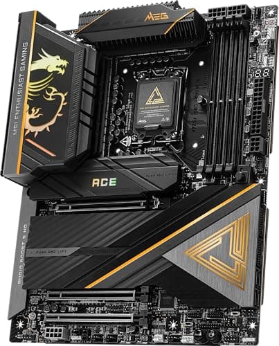 MSI MEG Z890 ACE Gaming Motherboard (unterstützt Core Ultra Series 2 Intel Prozessoren, LGA 1851, DDR5, PCIe 5.0, M.2, SATA, 10Gbps LAN, USB Type-C, Wi-Fi 7, Bluetooth 5.4, Thunderbolt 4, ATX) Bild 4