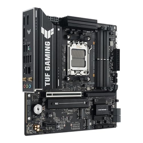 ASUS TUF Gaming B650EM-E WiFi AMD mATX Motherboard, 8+2+1 80A DrMOS Power Stages, DDR5, PCIe 5.0, Three M.2 Slots, WiFi 6, 2.5Gb Ethernet, DisplayPort, HDMI™, Rear USB-C 10Gbps and Front USB-C 5Gbps Bild 4