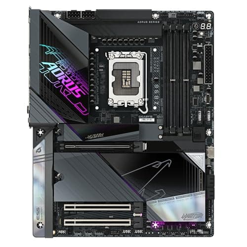 GIGABYTE Z890 AORUS Master Motherboard - Unterstützt Intel Core Ultra (Serie 2) CPUs, 18+1+2 Phasen VRM, bis zu 9500MHz DDR5 (OC), 2xPCIe 5.0 + 3xPCIe 4.0, Wi-Fi 7, 10GbE LAN, Thunderbolt 4 Bild 4