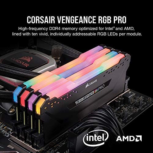 Corsair Vengeance RGB PRO 32GB (2x16GB) DDR4 Bis zu 3600MHz (PC4-28800) C18 Desktop Memory – schwarz Bild 4