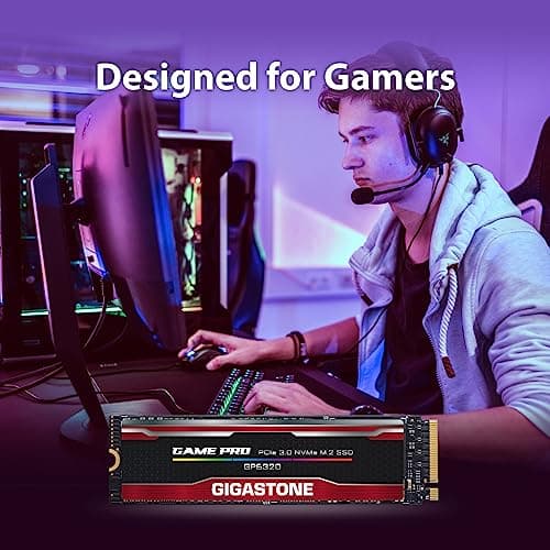 Gigastone SSD 2TB NVMe Gen3 Gaming M.2 2280 PCIe 3.0x4 Internes Solid State Laufwerk Festplatte Speicher Für PS5 Gamer Videoschnitt Grafikbearbeitung PC Laptop IT Pro 3D NAND SLC Cache 2,400MB/s Bild 6
