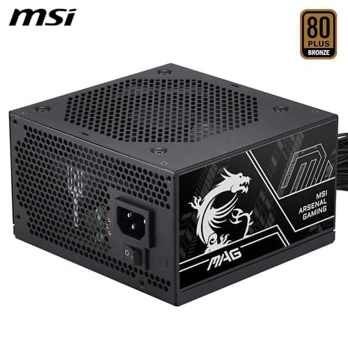 MSI MAG A650BN PCIE5 III Netzteil, 650W, 80 Plus Bronze, ATX 3.1, PCIe 5.1 GPU Support, Native 12V-2x6, Zweifarbiger 12V-2x6 Anschluss, ATX PSU, Matt geprägte Mantelkabel Bild 6