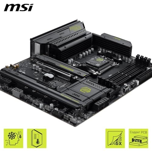 MSI MAG B850 Tomahawk WiFi Mainboard, ATX - Unterstützt AMD Ryzen 9000/8000 / 7000 Prozessoren, AM5-80A SPS VRM, DDR5 Memory Boost 8200+ MT/s (OC), PCIe 5.0 x16, M.2 Gen5, Wi-Fi 7, 5G LAN Bild 8