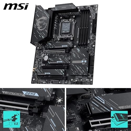 MSI X870E Gaming Plus WiFi Mainboard, ATX - Unterstützt AMD Ryzen 9000/8000 / 7000 Prozessoren, AM5-60A SPS VRM, DDR5 Memory Boost 8200+ MT/s (OC), PCIe 5.0 x16 & 4.0 x4, M.2 Gen5, Wi-Fi 7, 5G LAN Bild 6