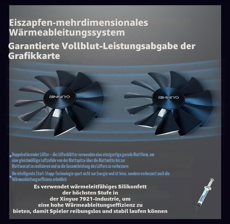 WEELIAO GUNNIR Intel Arc A380 Index 6GB GDDR6 2000MHz Dual Fan Grafikkarte (96-Bit, PCIe 4.0, HDMI/DisplayPort, unterstützt 4k) Bild 6