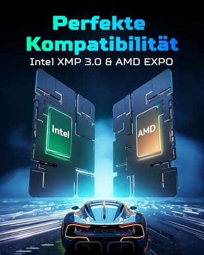 Acer Predator Hera DDR5 RGB RAM 32GB (16GBx2) bis zu 6400MHz CL32 - Unterstützt Intel XMP 3.0 & AMD EXPO - PC Computer Gaming Arbeitsspeicher - Schwarz 32GB (16GBx2) 6400MHz CL32 Schwarz Bild 8