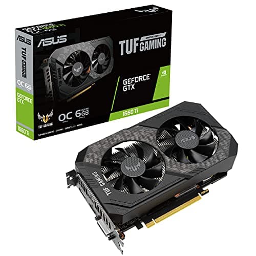 ASUS TUF NVIDIA GeForce GTX 1660 TI 6G OC Edition Gaming Grafikkarte (PCIe 3.0, 6GB GDDR6 Speicher, HDMI 2.0b, DIsplayPort 1.4, Nvidia Turing, TUF-GTX1660TI-O6G-Evo-Gaming) Schwarz Bild 2