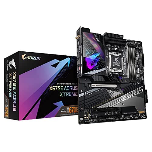 GIGABYTE X670E AORUS Xtreme Mainboard - Unterstützt AMD 9000 Series CPUs, 18+2+2 Phases Digital VRM, up to 8000MHz DDR5 (OC), 4xPCIe 5.0 M.2, Wi-Fi 6E, 10GbE LAN, USB 3.2 Gen 2x2
