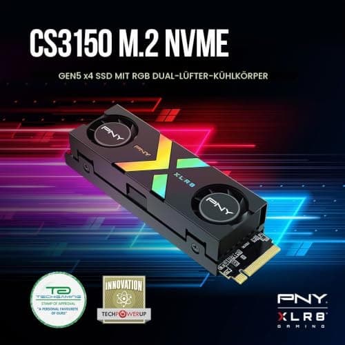 PNY CS3150 XLR8 Gaming Epic-X RGB™ 1TB M.2 NVMe Internal Solid State Drive (SSD) with RGB Heatsink - M280CS3150XHS-1TB-RB CS3150 1TB RGB Heatsink Bild 4