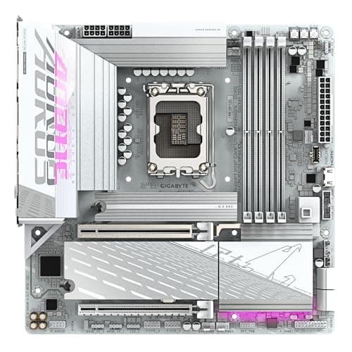 GIGABYTE B860M AORUS Elite WF6E Ice Mainboard - Intel Core Ultra CPUs, 12+1+2+1 Phasen VRM, bis zu 9200MHz DDR5, 1xPCIe 5.0 + 2xPCIe 4.0 M.2, 2,5 GbE LAN, WiFi 6E, USB 4 Bild 4