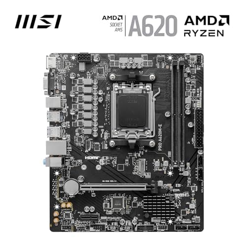 MSI PRO A620M-E Mainboard Micro-ATX - Unterstützt AMD Ryzen 7000 Series Prozessoren, AM5 - DDR5 Memory Boost 6400+MHz/OC, 1 x PCIe 4.0 x16, 1 x M.2 Gen4 PRO A620M-E Micro-ATX Bild 4