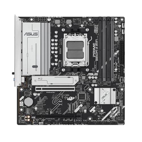 ASUS Prime B850M-A WiFi Gaming Mainboard Sockel AMD AM5 (microATX, DDR5, PCIe 5.0, 3X M.2 Slots, Wi-Fi 6E, Realtek 2.5Gb Ethernet, DisplayPort, HDMI, BIOS Flashback, Aura Sync) Bild 4