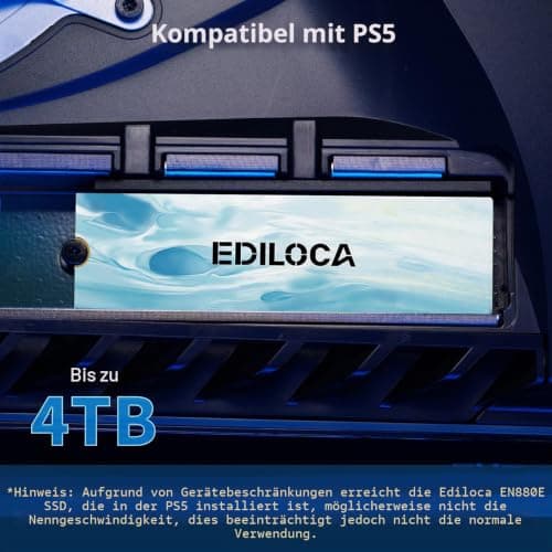 Ediloca EN880E SSD 500GB NVMe SSD M.2 PCIe Gen4, Internal SSD, up to 6300MB/s, Internal Solid State Drive, Dynamic SLC Cache, Compatible with PS5 and PC Bild 8