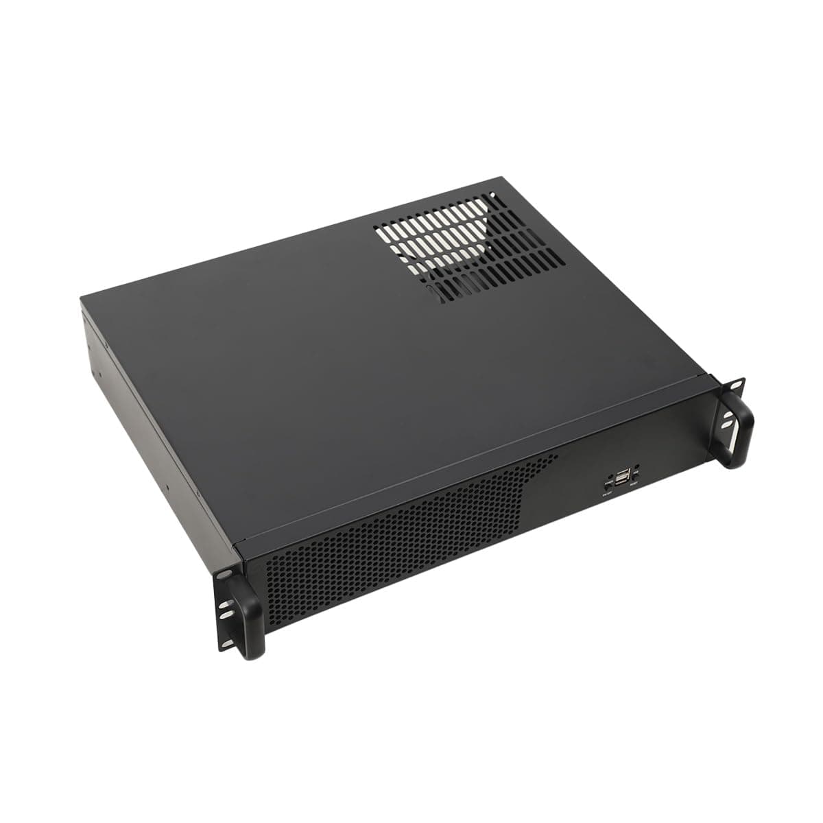 14 Rack Server Gehäuse (35cm Tiefes) 2U 2HE Rackmount Server Gehäuse Unterstützt Micro ATX/Mini ITX Mainboards, Schmalen Wand-Serverschränken w/USB Anschluß 4 Erweiterungssteckplätze Bild 2