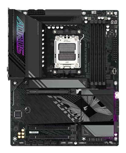 GIGABYTE X870E A Elite WIFI7-Mainboard - Unterstützt AMD Ryzen 9000 CPUs, 16+2+2 Phasen Digital-VRM, bis zu 8000MHz DDR5 (OC), 3xPCIe 5.0, Wi-Fi 7, 2.5GbE LAN, USB 4 Bild 5