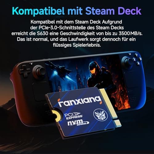 fanxiang S630 SSD 1TB M.2 2230 NVMe PCIe Gen4 Interne SSD Bis zu 5000 MB/s, kompatibel mit Steam Deck, Surface Pro 9 (Intel-Modell) und dünnen Laptops Bild 6