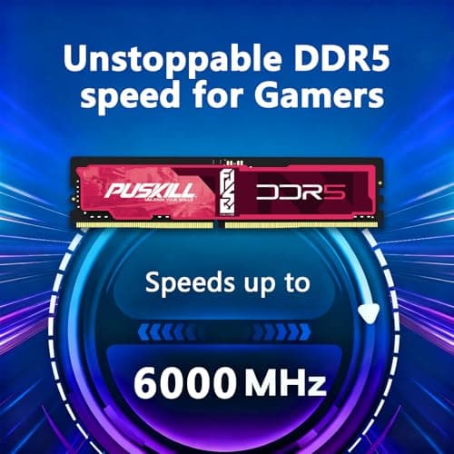 PUSKILL 32 GB DDR5 RAM (2 x 16 GB) 6000 MHz CL30 Desktop-Speicher | Gaming-PC-Upgrade mit extrem niedriger Latenz | Intel XMP 3.0 & AMD EXPO bereit für 700/600 & Ryzen 7000 (AM5) Bild 4