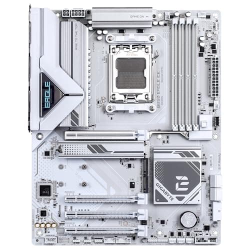 GIGABYTE B850 Eagle Ice Mainboard – AMD Ryzen 9000 Serien-Prozessoren, 8+2+2 Phasen Digital-VRM, bis zu 8200 MHz DDR5 (O.C), 1 x PCIe 5.0 M.2 + 2 x PCIe 4.0 M.2, 2.5 GbE LAN, USB 3.2 Gen 2 Bild 4