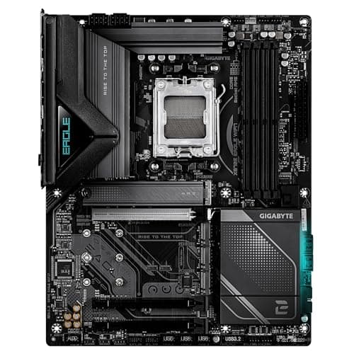 GIGABYTE X870E Eagle WIFI7 Mainboard – Unterstützt AMD Ryzen 9000 CPUs, digitales 16+2+2-Phasen-VRM, bis zu 8200 MHz DDR5 (OC), 1× PCIe 5.0 + 3× PCIe 4.0, Wi-Fi 7, 5-GbE-LAN, USB 4 Bild 4