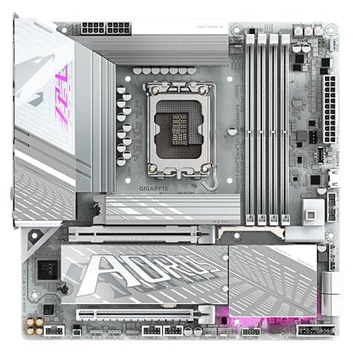 GIGABYTE Z890M AORUS Elite WIFI7 Ice Motherboard - Unterstützt Intel Core Ultra (Serie 2) CPUs, 12+1+2 Phasen VRM, bis zu 8800MHz DDR5 (OC), 1xPCIe 5.0 + 2xPCIe 4.0, Wi-Fi 7, 2.5GbE LAN Bild 4