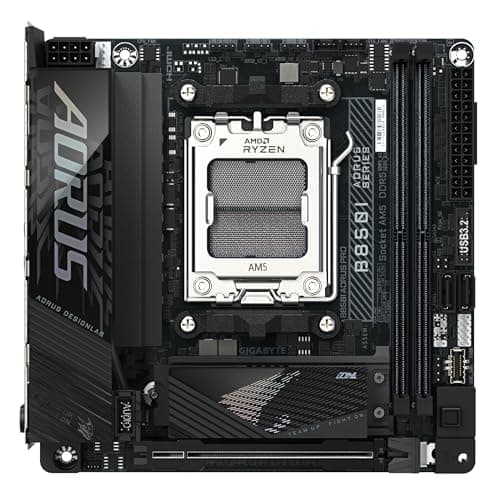 GIGABYTE B850I AORUS PRO Motherboard - Unterstützt AMD Ryzen 9000 Serie CPUs, 8+2+1 Phasen Digital-VRM, bis zu 8400MHz DDR5 (OC), 1xPCIe 5.0 + 1xPCIe 4.0 M.2, 2.5LAN, WiFi 7, USB 3.2 Gen 2 Bild 4