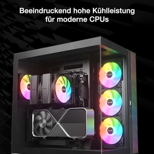 be quiet! Pure Rock Pro 3 LX Luftkühler, beeindruckend hohe Kühlleistung, sechs 6mm Hochleistungs-Heatpipes, 2 optimierte Light Wings LX 120mm PWM-Lüfter, kompatibel mit Flüssigmetall-Wärmeleitpaste Bild 4