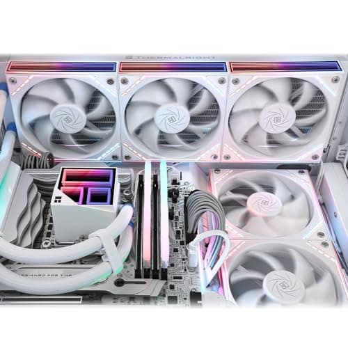 Thermalright TR Frozen Infinity 360 WHITE CPU AIO-Kühler, TL-M12W*3 PWM-Lüfter, Computer-CPU-Wasserkühler, ARGB Infinity Mirror, 360mm Radiator, Kompatibel mit LGA1851/1700/115X, AM4/AM5 Bild 8