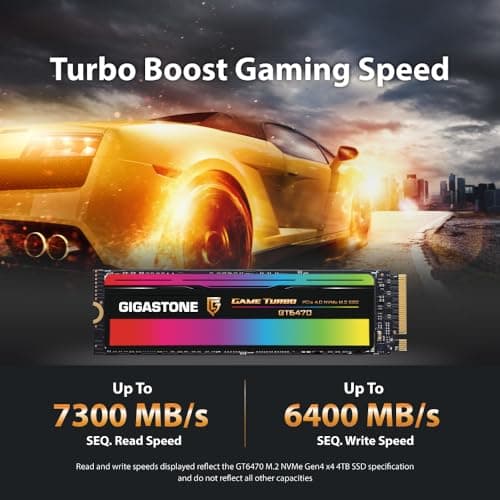 Gigastone M.2 SSD 4TB (2er-Pack) NVMe SSD Bis zu 7,300MB/s M.2 2280 PCIe Gen4 Ultraschnelle Interne Gaming SSD Laufwerk Spielen Videoschnitt Kompatibel mit Laptop und Desktop Speicher GT6470 Bild 4