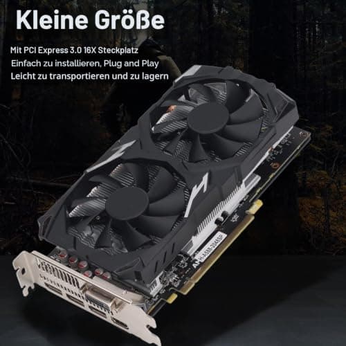 RX580 8 GB GDDR5 256-Bit-Grafikkarte, Hohe Leistung, Effizient und Leise, Kompakt und Tragbar, Hohe Auflösung, Stabil und Langlebig, Mehrere Schnittstellen, für Windows 10 11 (RX580 8GB GDDR5 256BIT) Bild 4