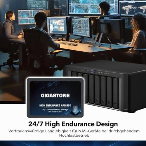 Gigastone NAS SSD 1TB SSD Festplatte TLC Hohe Dauerhaltbarkeit SSD für 24/7 Dauerbetrieb NAS-Systeme RAID 2,5 Zoll SATA III Internes Festkörper-Laufwerk SSD Caching Bild 4