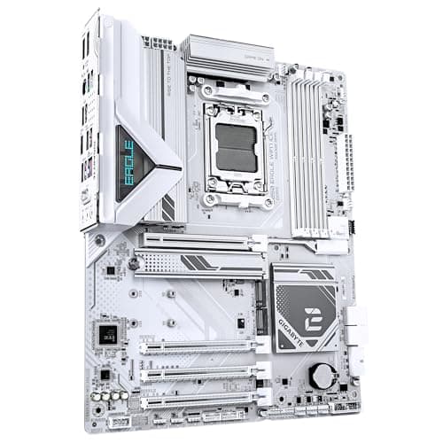 GIGABYTE B850 Eagle WIFI7 Ice Mainboard – AMD Ryzen 9000 Serie Prozessoren, digitales 8+2+2 Phasen VRM, bis zu 8200 MHz DDR5 (O.C.), 1x PCIe 5.0 + 2X PCIe 4.0 M.2, Wi-Fi 7, 2.5 GbE LAN, USB 3.2 Gen 2 Bild 6