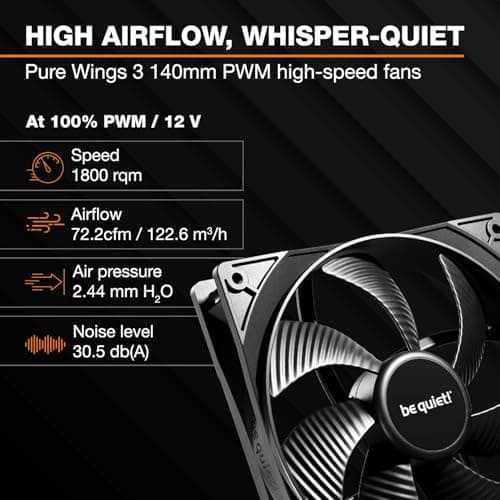 be quiet! Pure Loop 3 280 mm All-in-One-Wasserkühlung für übertaktete AMD/Intel-Systeme, 2 x Pure Wings 3 140 mm PWM High-Speed-Lüfter, hoher statischer Druck, flüsterleise PWM-Pumpe Bild 6
