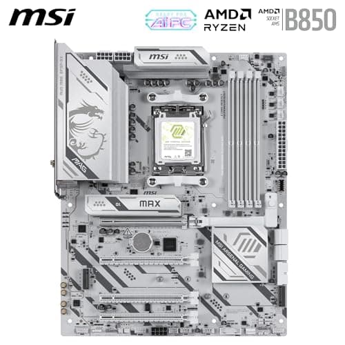 MSI MAG B850 Gaming Plus MAX WiFi Mainboard, ATX - Unterstützt AMD Ryzen 9000/8000/7000 Prozessoren, AM5, DDR5 Memory Boost (bis zu 8200+ MT/s OC), PCIe 5.0 x16, M.2 Gen5, Wi-Fi 7, 5G LAN Bild 4