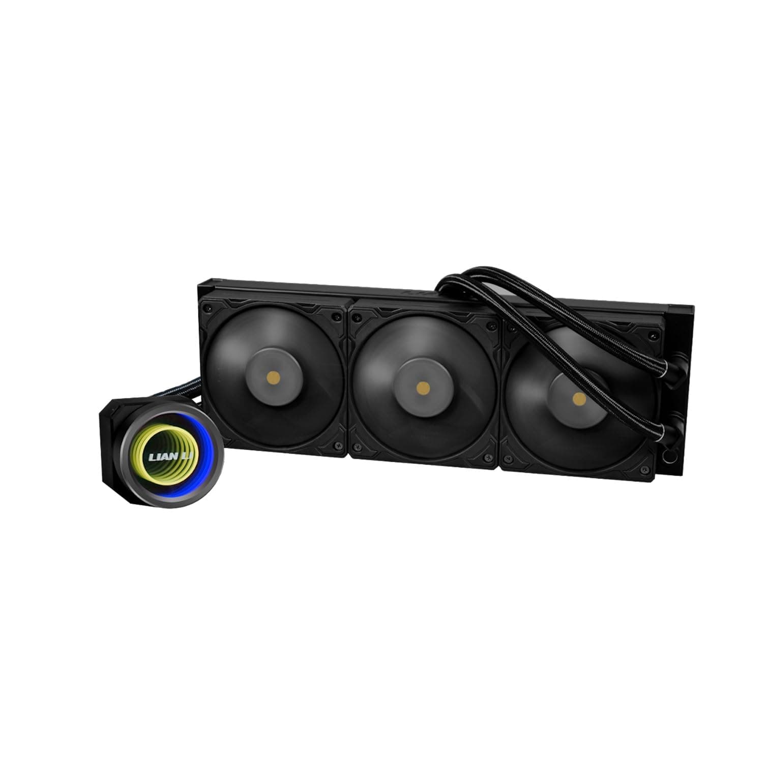 Lian Li Galahad II Trinity Performance AIO Wasserkühlung, 360 mm Aluminium Radiator, drei 120 mm Hochleistungs Lüfter aus LCP, ARGB-Beleuchtung, Sockel LGA 1700 und AM5 - Schwarz