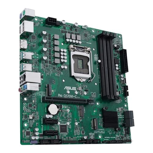 ASUS Pro Q570M-C/CSM Business-Mainboard Sockel Intel LGA 1200 (Micro-ATX, PCIe 4.0, DDR4 DIMM, Intel-vPro-Unterstützung, HDMI 2.0b (iGPU), DisplayPort 1.4a (iGPU), USB-A 3.1) Bild 4