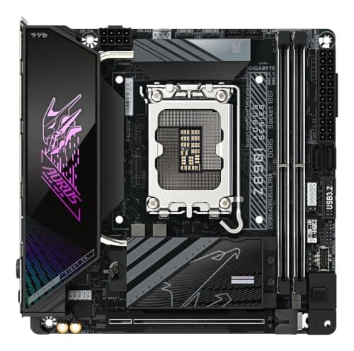 GIGABYTE Z890I AORUS Ultra Motherboard - Unterstützt Intel Core Ultra (Serie 2) CPUs, 8+1+2 Phasen VRM, bis zu 8800MHz DDR5 (OC), 1xPCIe 5.0 + 1xPCIe 4.0, Wi-Fi 7, 2.5GbE LAN, Thunderbolt 4 Bild 7