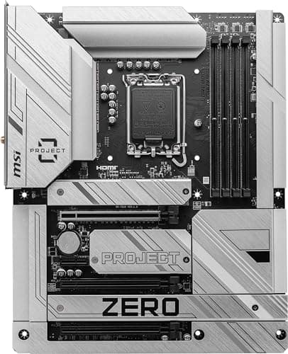 MSI Z790 Project Zero Gaming Motherboard (unterstützt Intel Prozessoren der 14. / 13. / 12. Generation, LGA 1700, DDR5, PCIe 5.0, M.2-Steckplätze, 2,5 Gbit/s LAN, USB 3.2 Gen2, HDMI/DP, Wi-Fi 7 Bild 4