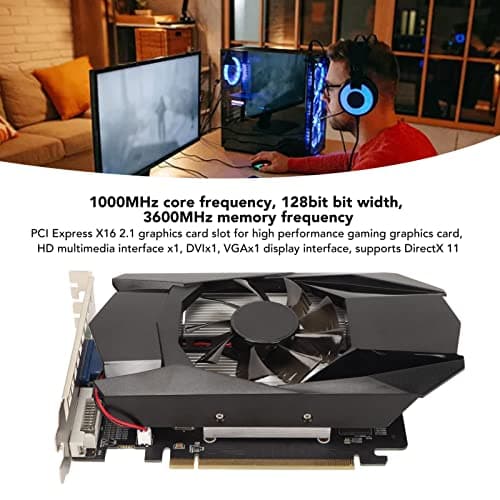 Vikye DDR5-Grafikkarte, Computer-Grafikkarten Unterstützen DirectX 11 PCI Express X16 2.1 Gaming-Grafikkarten, 4 GB 128 Bit 1000 MHz Kernfrequenz Bild 6