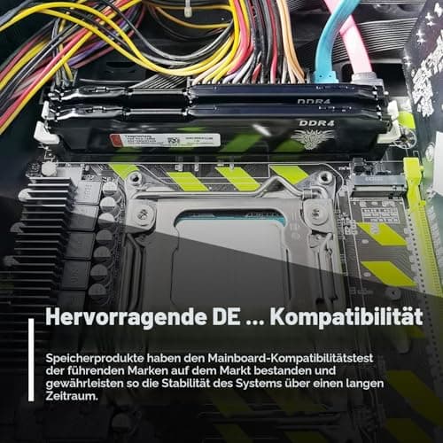 Yongxinsheng DDR4 2666MHz 16GB Desktop RAM PC4-21300 UDIMM Non-ECC Unbuffered 1.2V 288-Pin CL19 PC Computer Memory Upgrade Module Arbeitsspeicher 16GB 2666 MHz Schwarz Bild 7