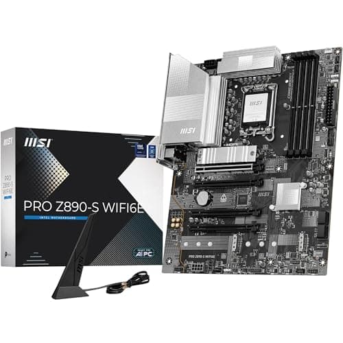 MSI PRO Z890-S WIFI6E Mainboard, ATX – Unterstützt Intel Core Ultra-Prozessoren (Series 2), LGA 1851 – DDR5 Memory Boost (8800+ MT/s OC), PCIe 5.0 x16 & 4.0 x16, M.2 Gen5, Wi-Fi 6E, 2,5G-LAN Bild 2