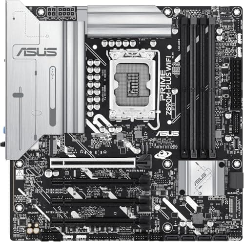 ASUS Prime Z890M-PLUS WiFi Gaming Mainboard Sockel Intel LGA1851 (mATX, DDR5, PCIe 5.0, 3X M.2, DisplayPort, HDMI, Advanced AI, WiFi 7, Aura Sync) Bild 4